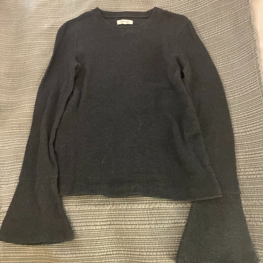 Madewell Grey Bell Sleeved Sweater